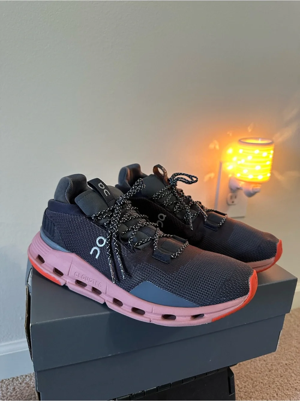 On Running Women's Navy and Pink Cloudswift Athletic Sneakers Size 10 W